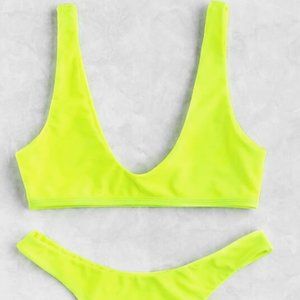 Neon yellow bikini set